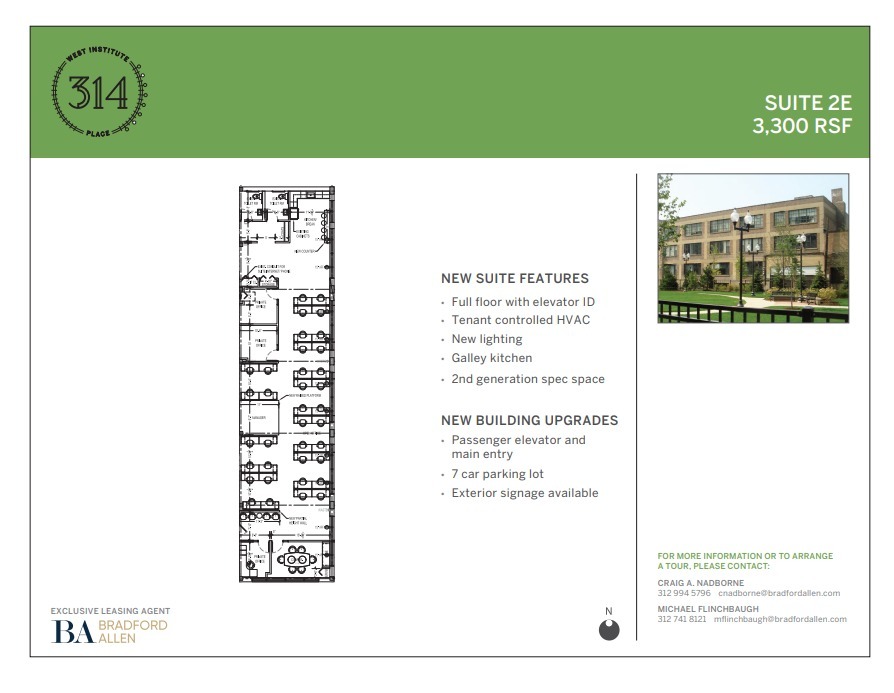 314 W Institute Pl, Chicago, IL à louer Plan d’étage- Image 1 de 6