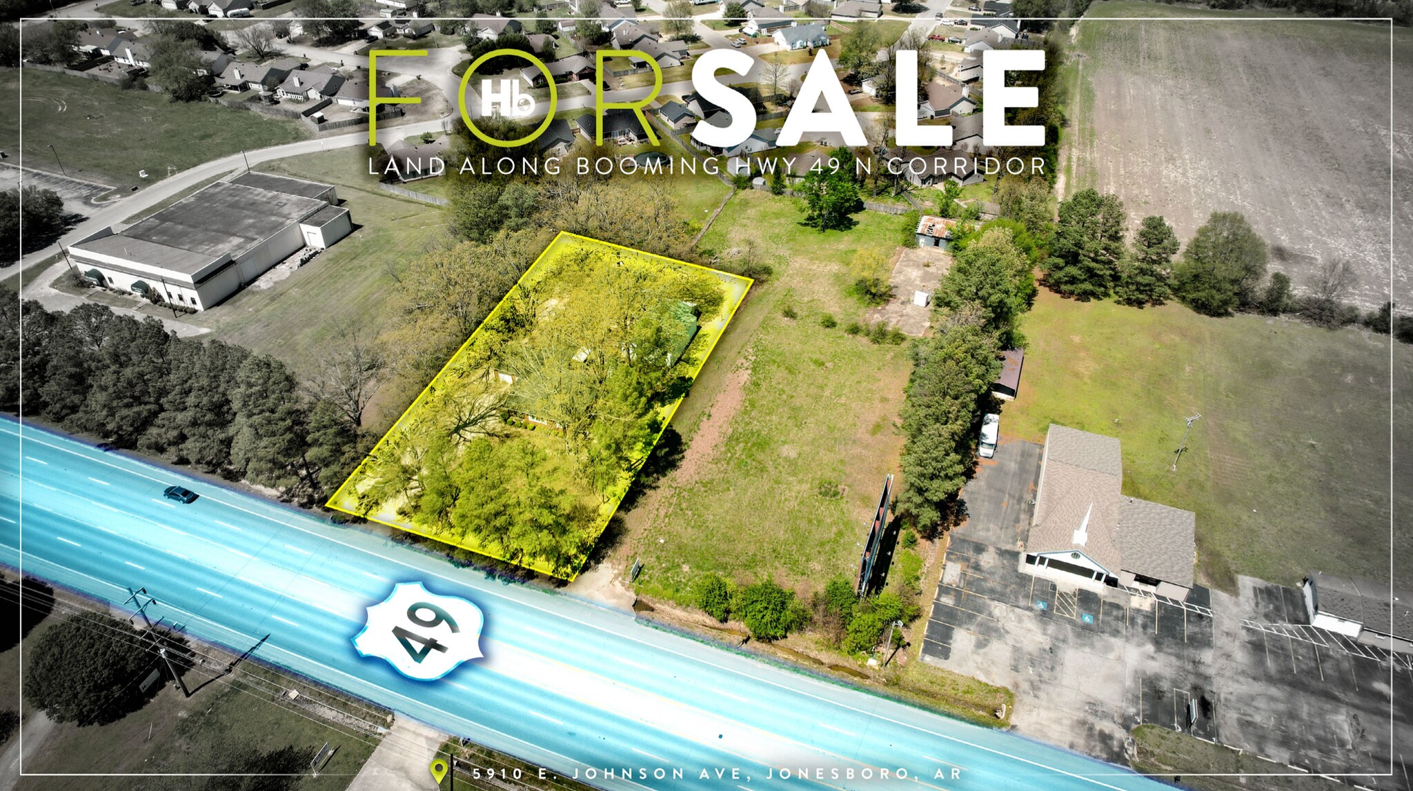 5910 E Johnson Ave, Jonesboro, AR for sale Aerial- Image 1 of 7