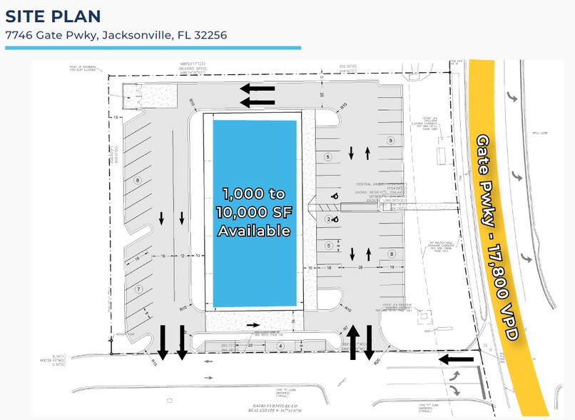 7746 Gate Pky, Jacksonville, FL for lease - Site Plan - Image 3 of 3