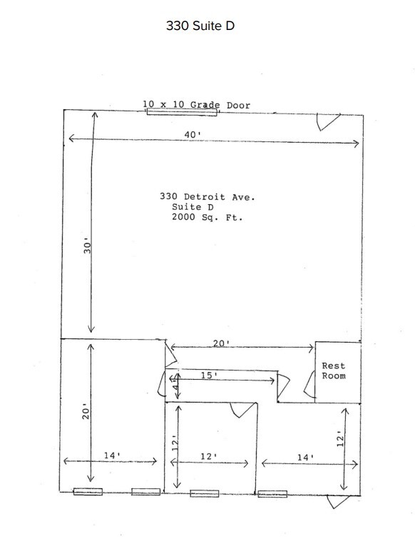 300-330 Detroit Ave, Monroe, MI for lease Floor Plan- Image 1 of 1