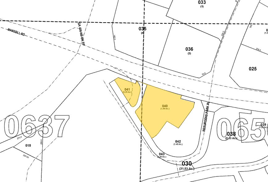 2335 Mansell Rd, Alpharetta, GA for lease - Plat Map - Image 2 of 15