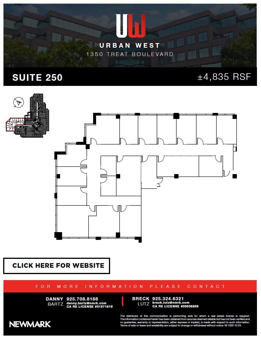 1350 Treat Blvd, Walnut Creek, CA à louer Plan d  tage- Image 1 de 1