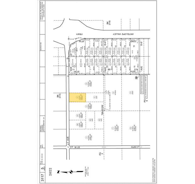 W Avenue D Ave, Lancaster, CA for sale - Plat Map - Image 1 of 2