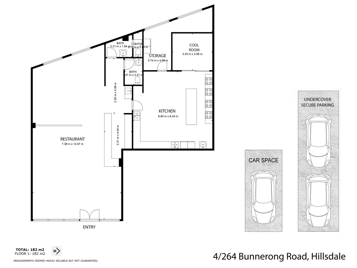264 Bunnerong Rd, Hillsdale, NSW 2036 - Unit Shop 4 - - Floor Plan - Image 1 of 3