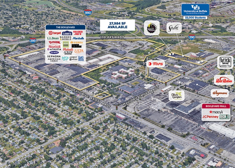 4090-4100 Maple Rd, Amherst, NY for lease - Aerial - Image 2 of 6