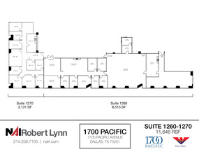 1700 Pacific Ave, Dallas, TX à louer Plan d  tage- Image 2 de 2