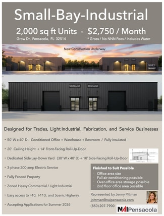 More details for 8800 Grow Dr, Pensacola, FL - Flex for Lease