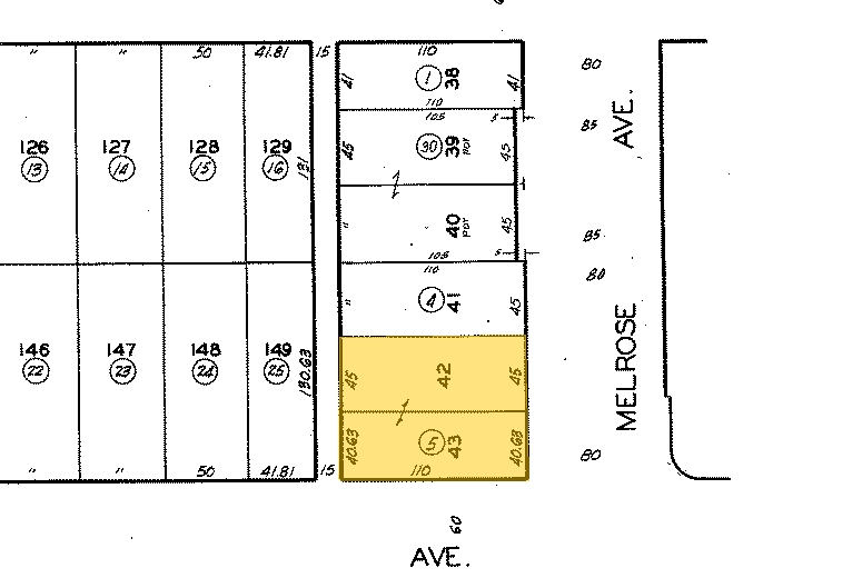 8025 Melrose Ave, Los Angeles, CA à vendre - Plan cadastral - Image 1 de 1