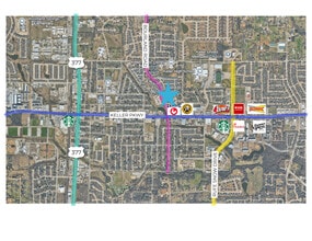 101 Bourland Rd, Keller, TX - Aerial map view