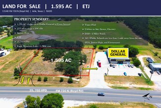 Plus de détails pour 11540 FM 730 N, Azle, TX - Terrain à vendre