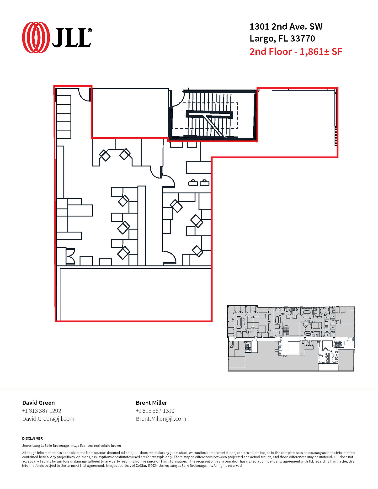 1301 2nd Ave SW, Largo, FL à louer Plan d’étage- Image 1 de 1