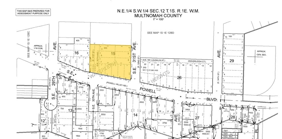 3031 SE Powell Blvd, Portland, OR for lease - Plat Map - Image 2 of 38