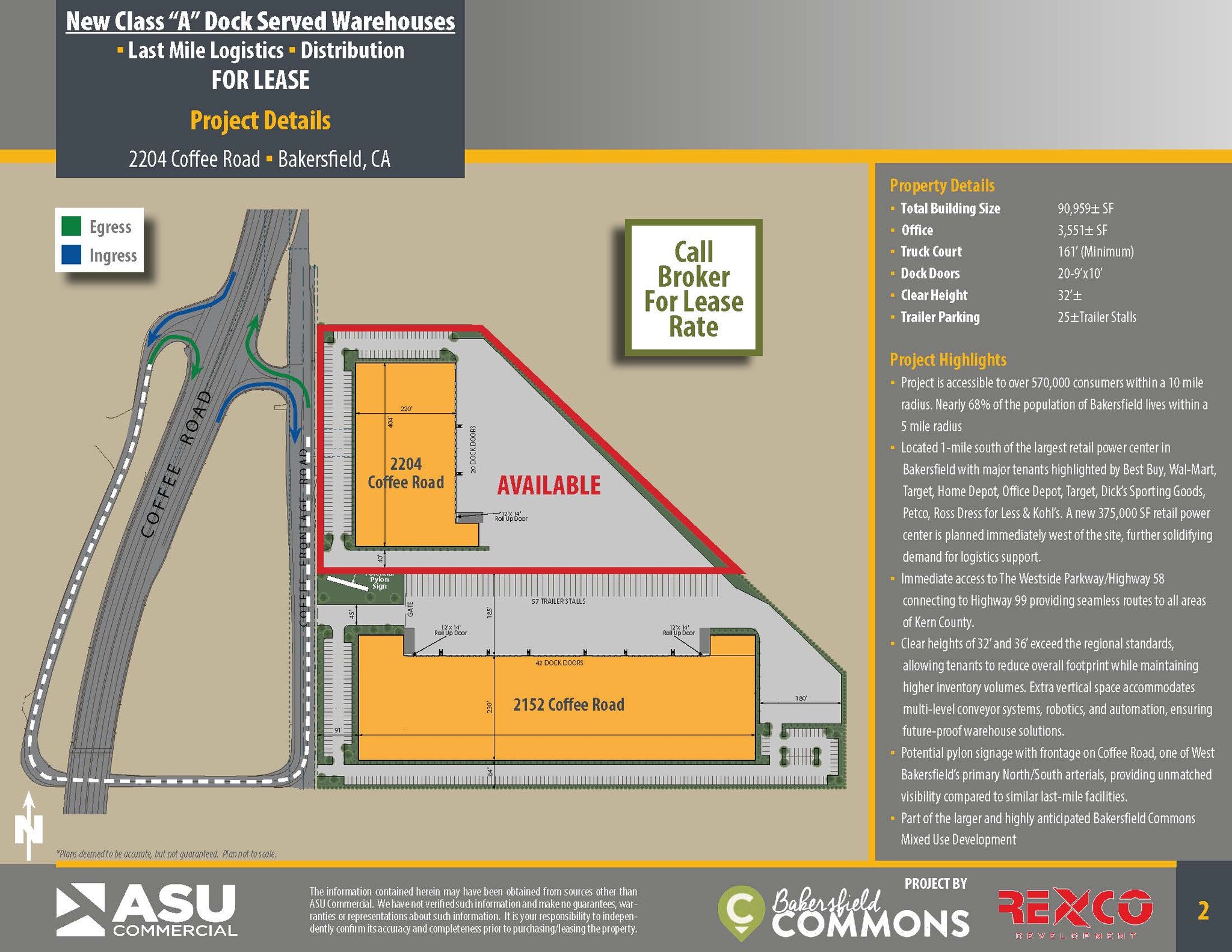 2204 Coffee rd, Bakersfield, CA for lease Site Plan- Image 1 of 2