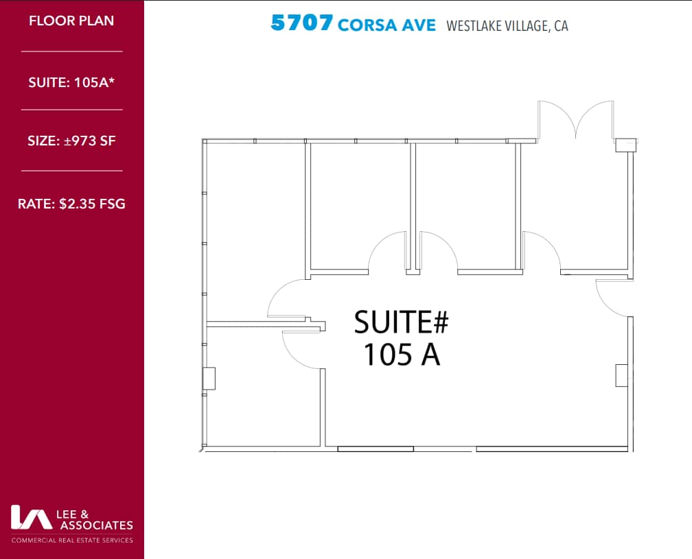 5707 Corsa Ave, Westlake Village, CA for lease Floor Plan- Image 1 of 2