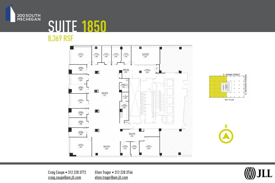 200 S Michigan Ave, Chicago, IL à louer Plan d’étage- Image 1 de 1