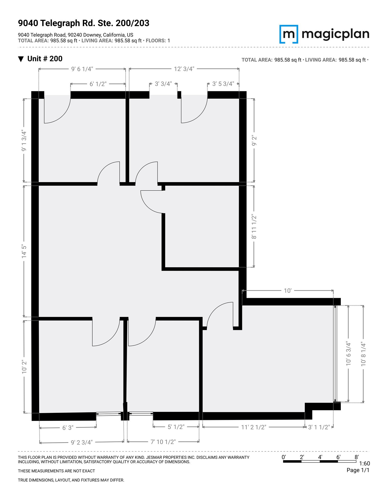 9040 Telegraph Rd, Downey, CA à louer Plan de site- Image 1 de 1