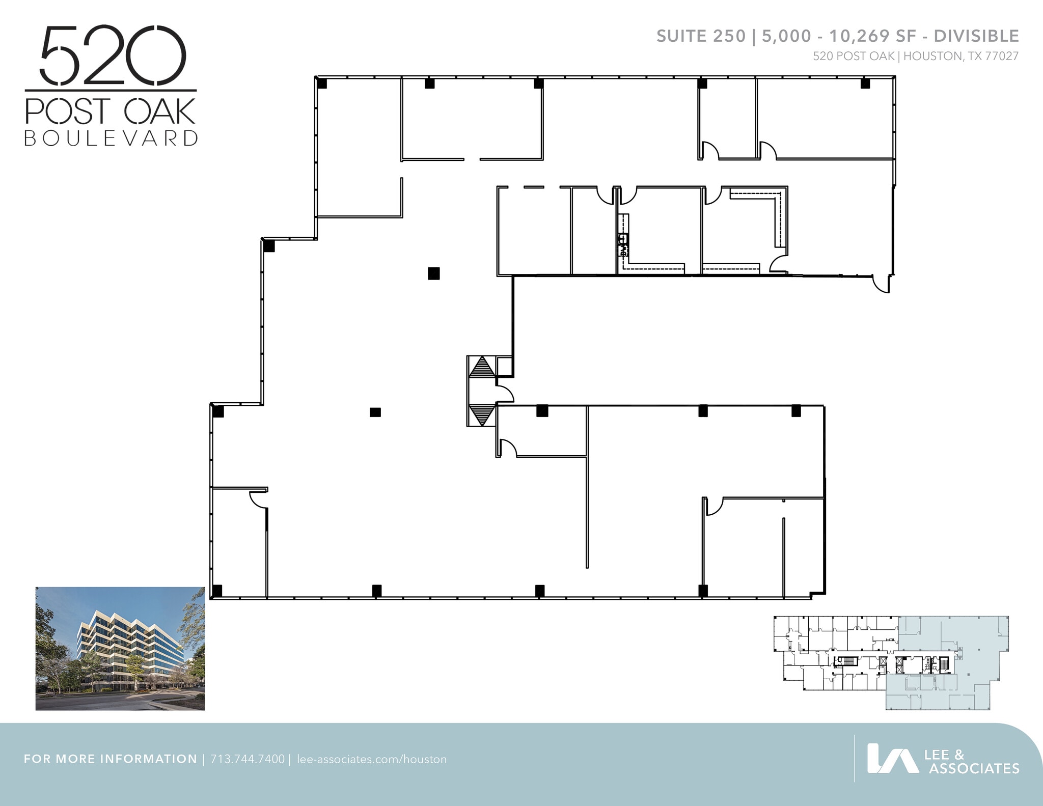 520 Post Oak Blvd, Houston, TX à louer Plan d’étage- Image 1 de 1
