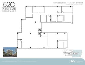 520 Post Oak Blvd, Houston, TX à louer Plan d’étage- Image 1 de 1