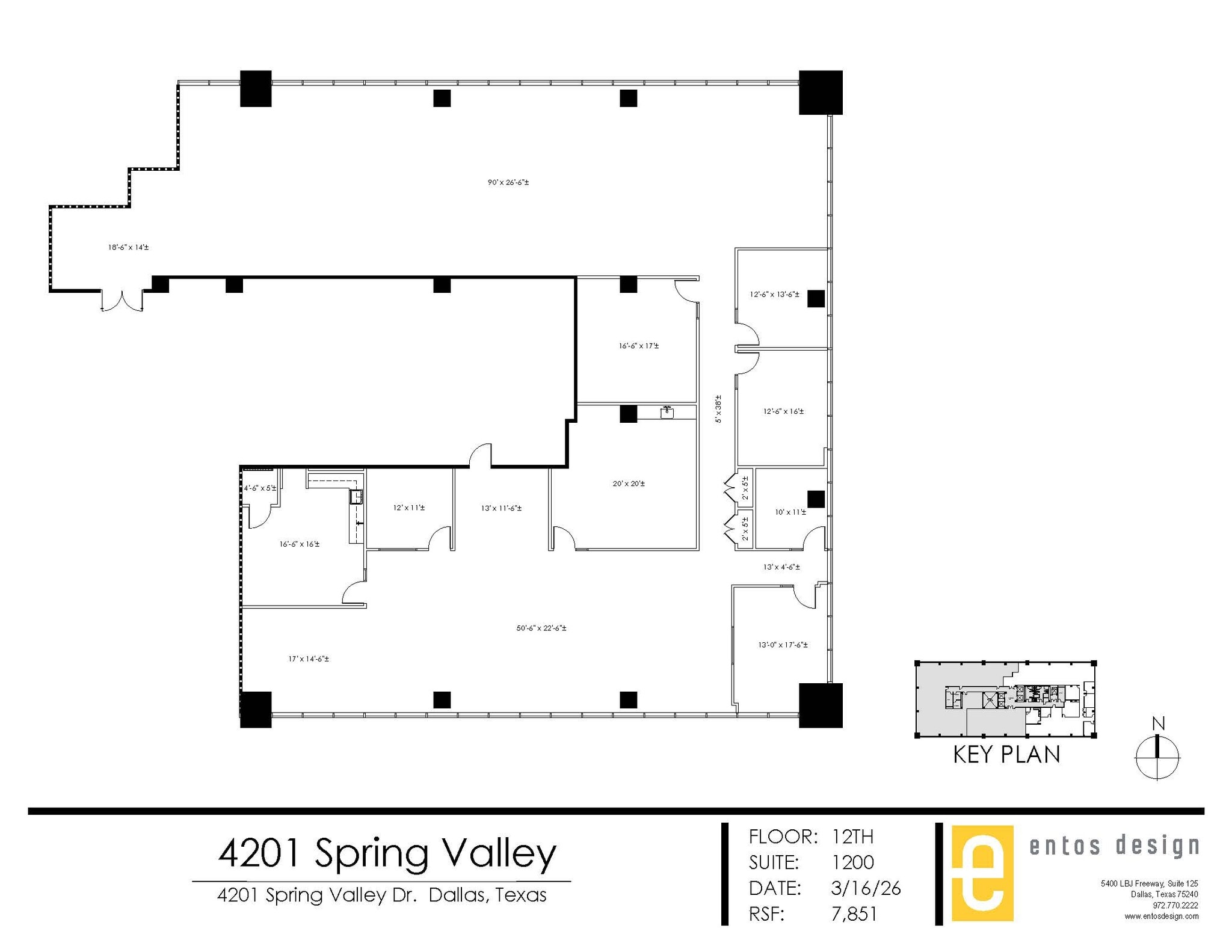 4201 Spring Valley Rd, Dallas, TX à louer Plan d’étage- Image 1 de 2