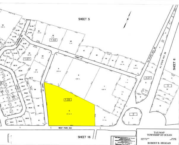 833 W Park Ave, Ocean, NJ à louer - Plan cadastral - Image 3 de 14