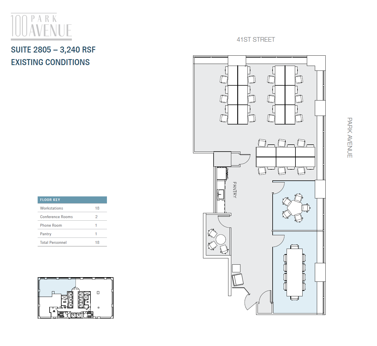 100 Park Ave, New York, NY à louer Plan d  tage- Image 1 de 1