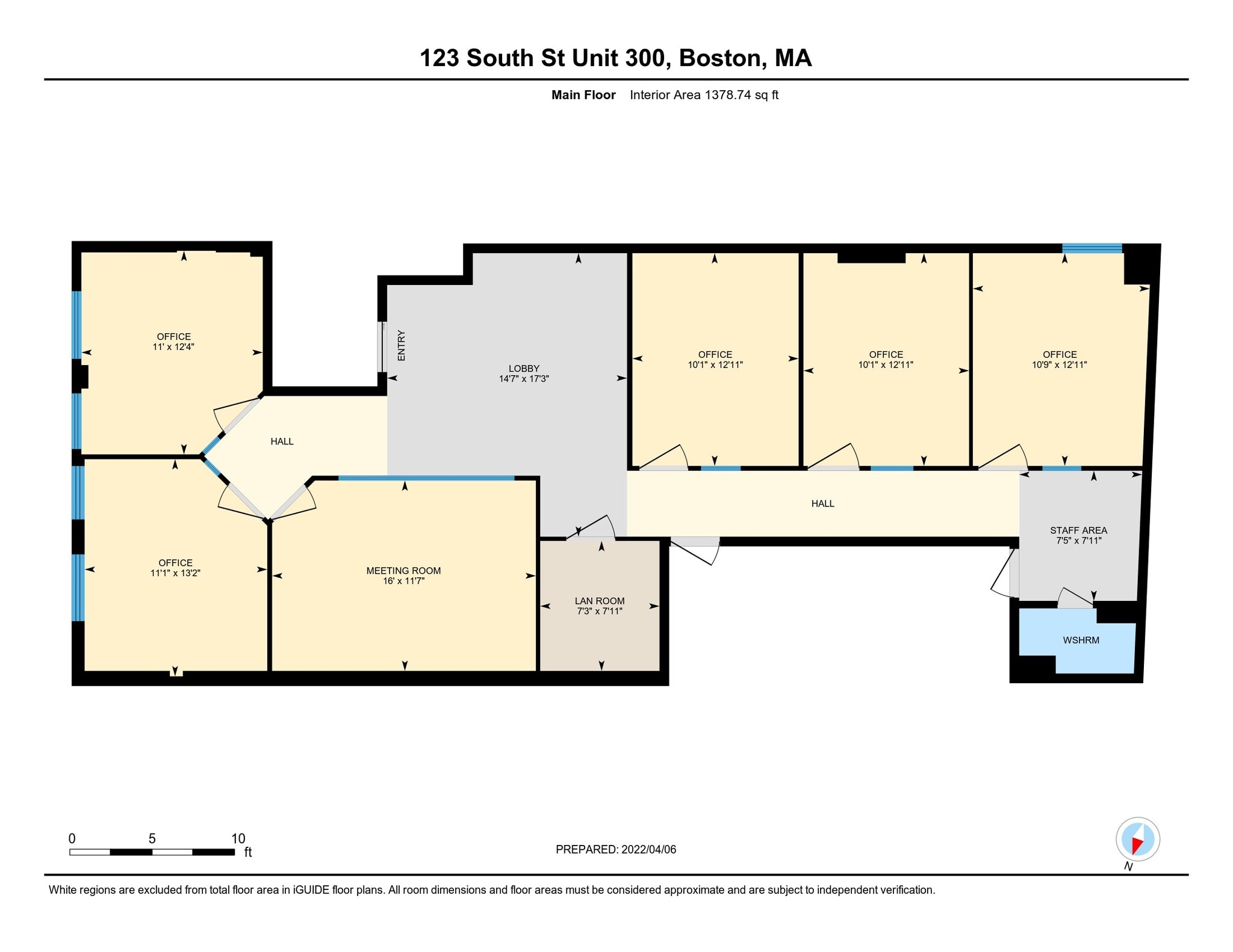 123 South St, Boston, MA à louer Plan d’étage- Image 1 de 1
