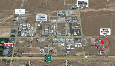 W 11th St, Palmdale, CA - Aérien Vue de la carte