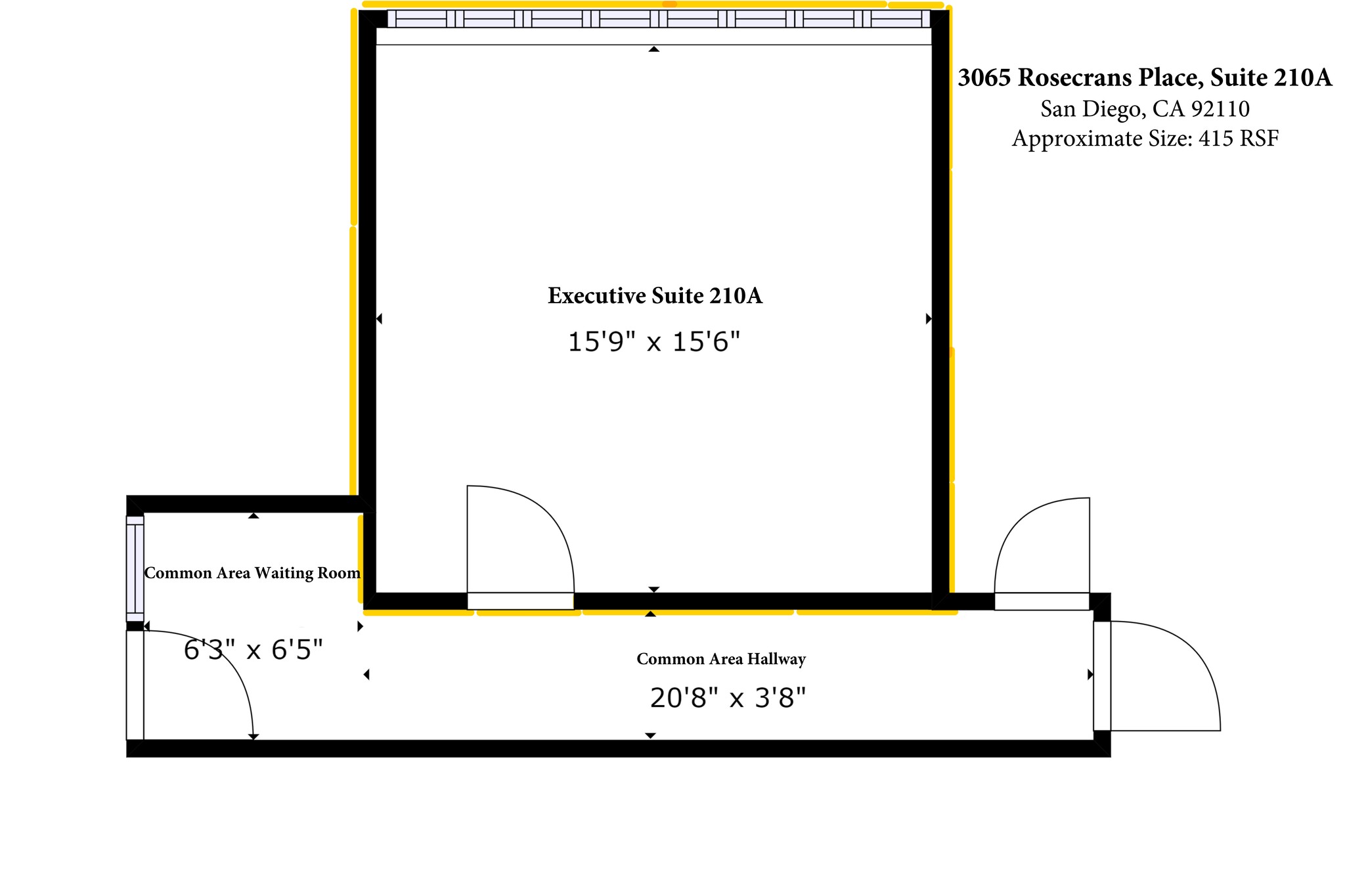 3065 Rosecrans Pl, San Diego, CA à louer Plan de site- Image 1 de 9