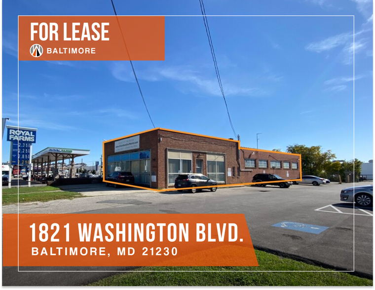 1821 Washington Blvd, Baltimore, MD for sale - Building Photo - Image 1 of 1