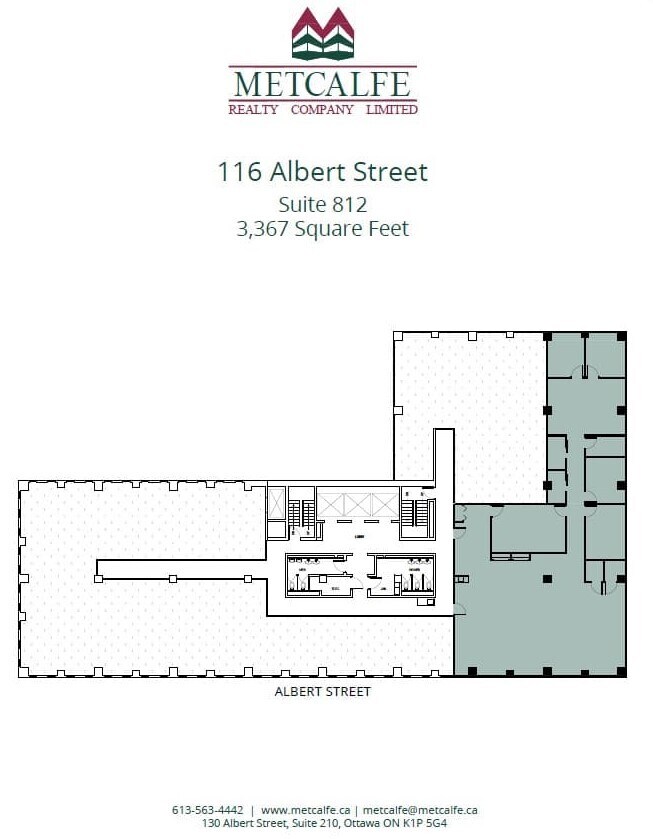 116 Albert St, Ottawa, ON for lease Floor Plan- Image 1 of 3
