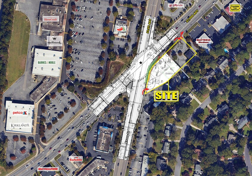 Greenville Blvd & Evans Hard Corner st, Greenville, NC for lease - Aerial - Image 3 of 4