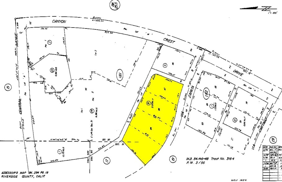 955 Via Zapata, Riverside, CA for sale - Plat Map - Image 3 of 13