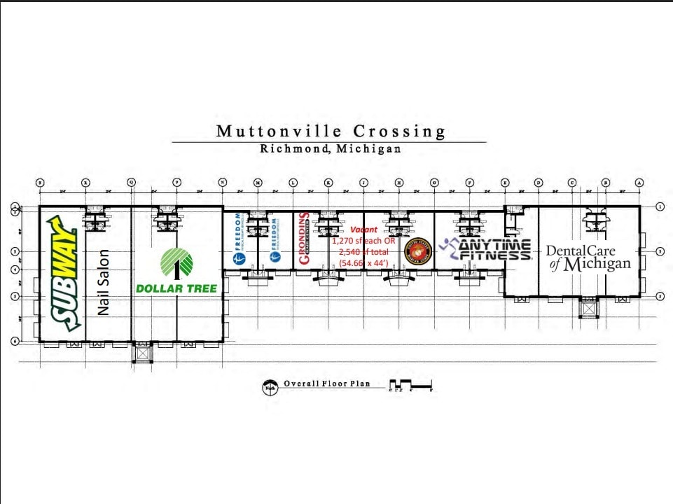 67180-67244 Gratiot Ave, Richmond, MI à louer Plan d’étage- Image 1 de 1