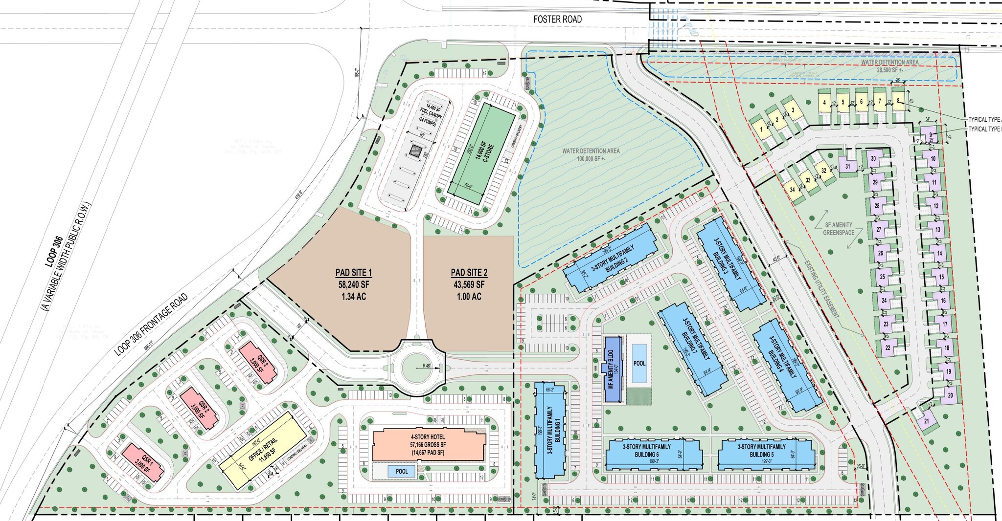 Loop 306 & Foster Rd, San Angelo, TX à vendre Plan de site- Image 1 de 7