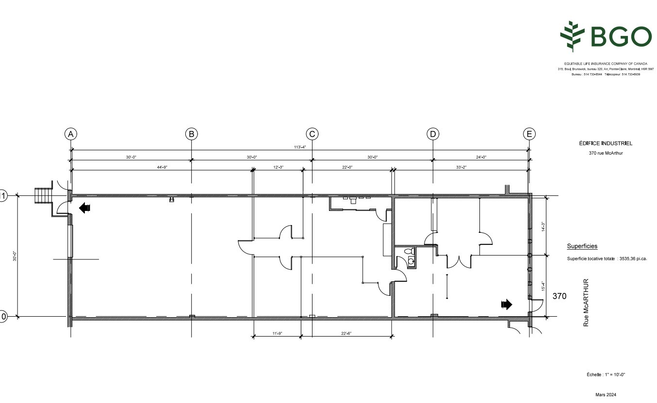 350-390 Rue Mcarthur, Saint-Laurent, QC à louer Plan d’étage- Image 1 de 1