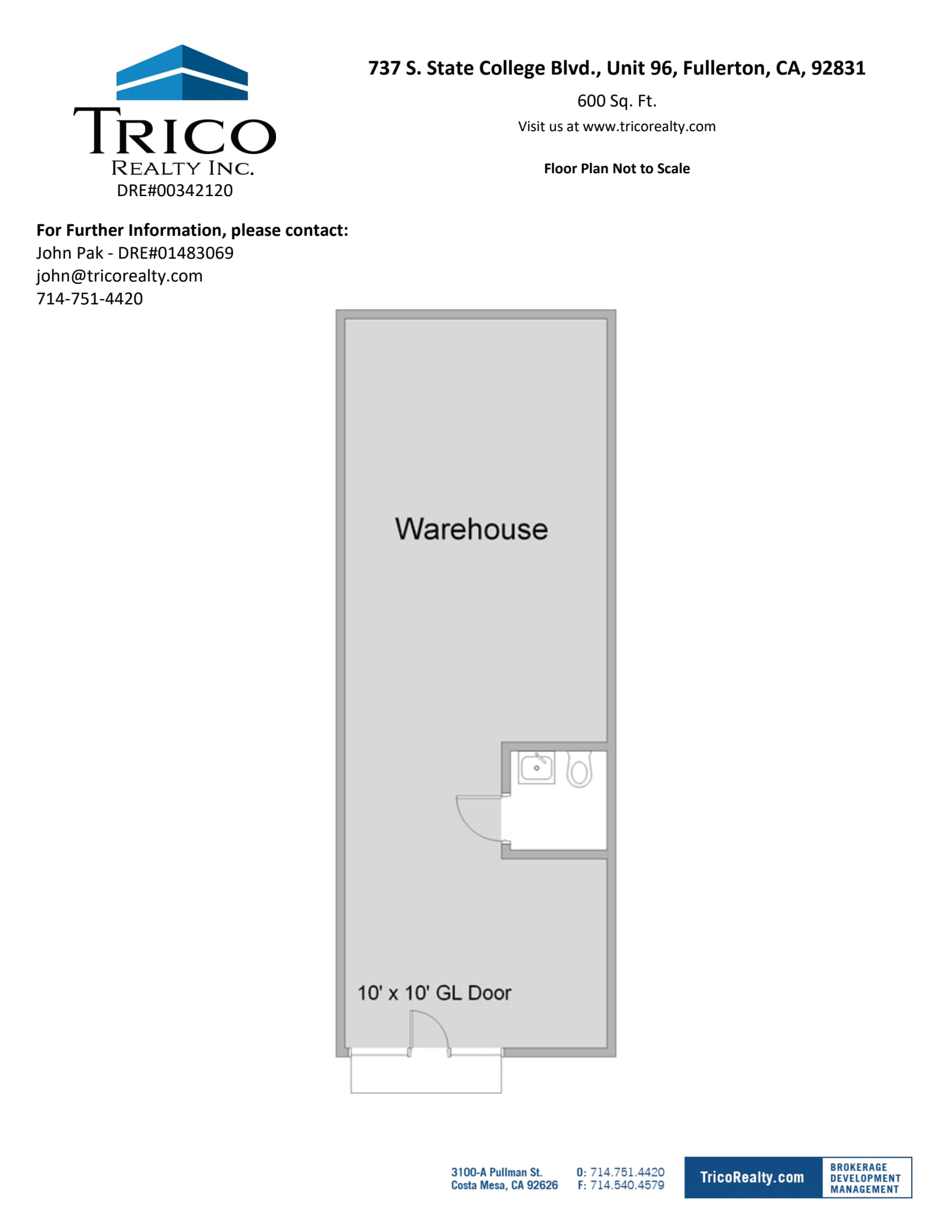 667-759 S State College Blvd, Fullerton, CA à louer Plan d’étage- Image 1 de 1