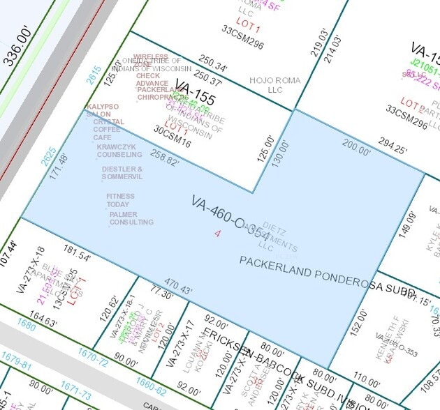 2631 Packerland Dr, Green Bay, WI for lease - Plat Map - Image 3 of 3