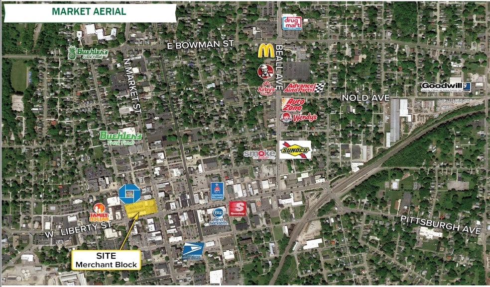 125-147 W Liberty St, Wooster, OH for lease - Aerial - Image 3 of 3