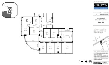 1400 Blair Towers Pl, Ottawa, ON à louer Plan d’étage- Image 1 de 1