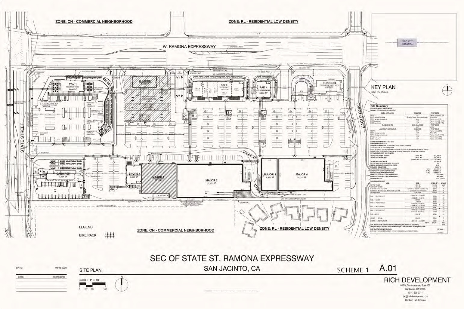 SEC W Ramona Expressway at State Street, San Jacinto, CA for lease Site Plan- Image 1 of 1