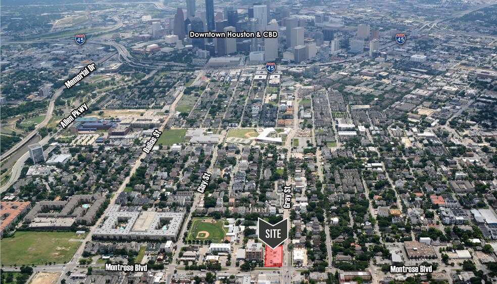 1000-1020 W Gray St, Houston, TX à louer - Aérien - Image 2 de 5