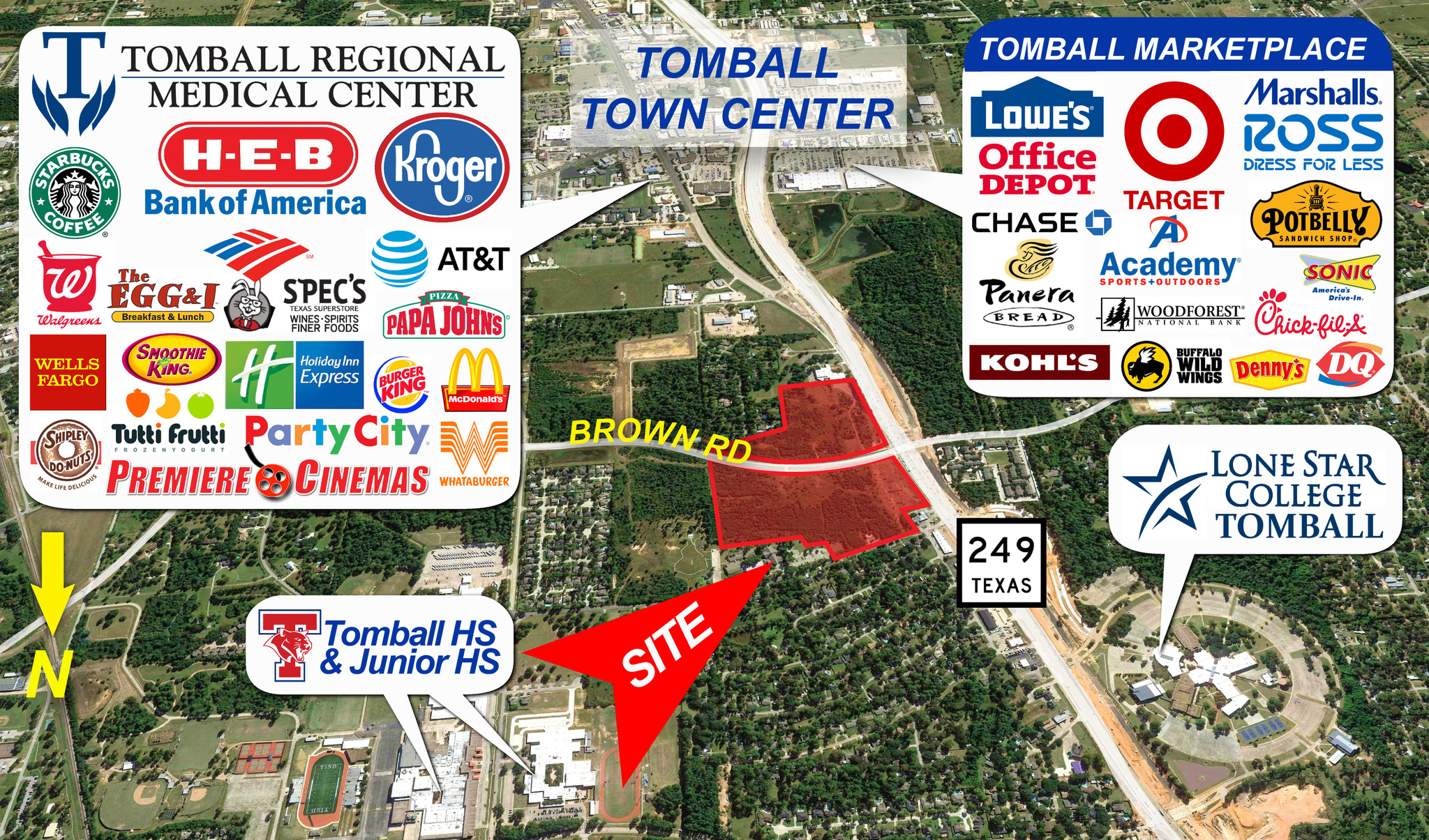 Hwy 249 & Brown Rd, Tomball, TX for sale Primary Photo- Image 1 of 2