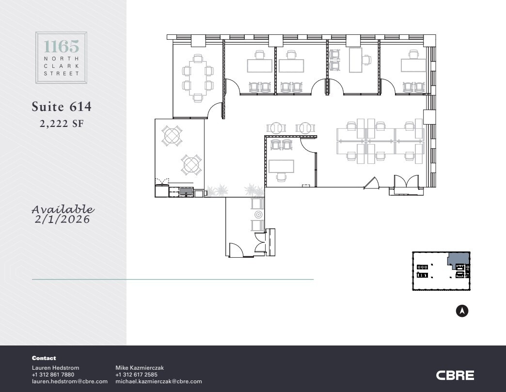 1165 N Clark St, Chicago, IL à louer Plan d’étage- Image 1 de 1