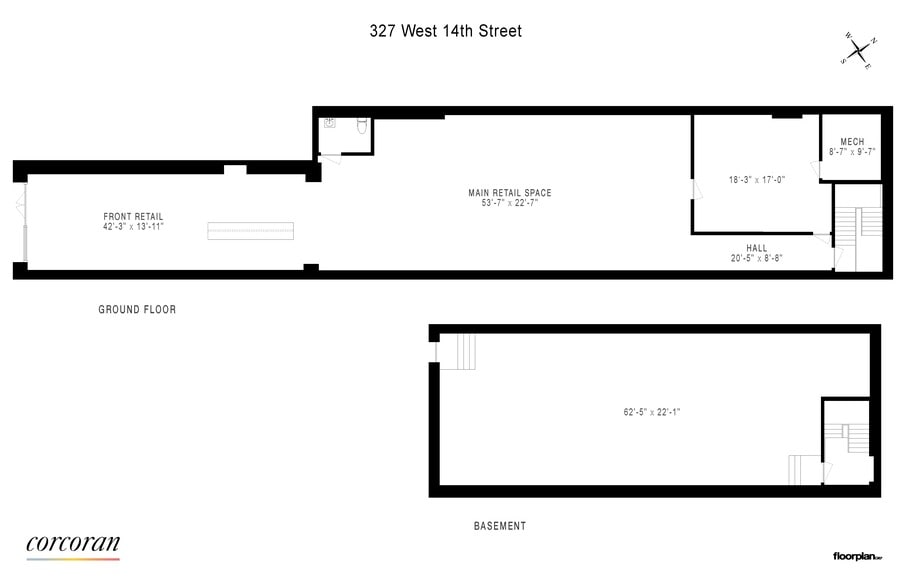 327 W 14th St, New York, NY à louer - Plan d’étage - Image 2 de 2