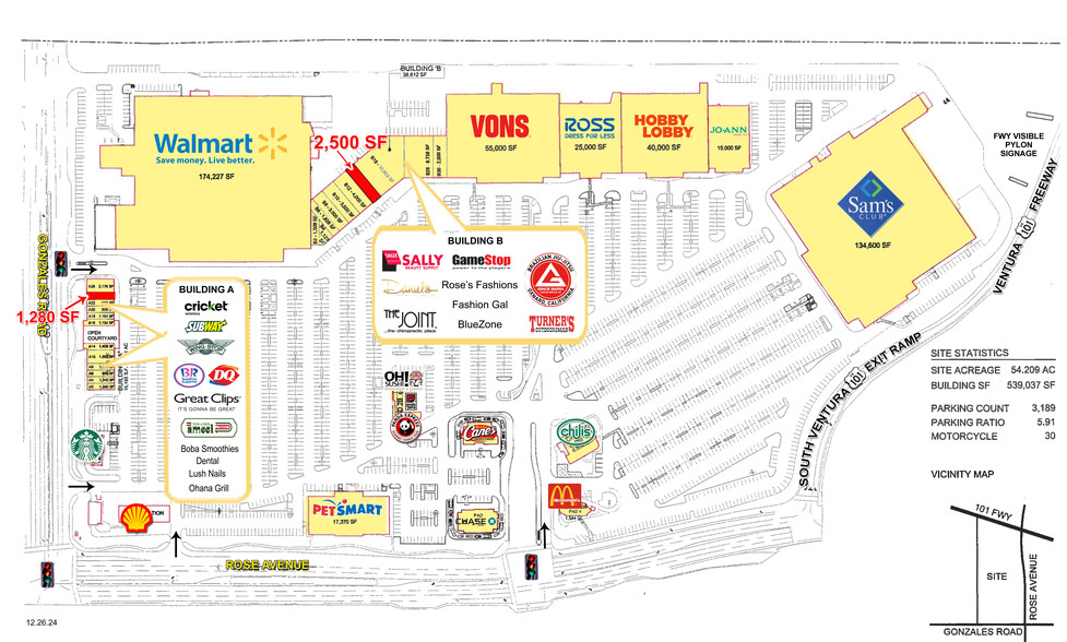 1901-2401 N Rose Ave, Oxnard, CA à louer - Plan de site - Image 2 de 15