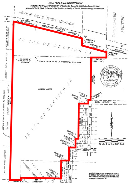 Along 16th St NE, Beulah, ND à vendre - Plan cadastral - Image 2 de 2