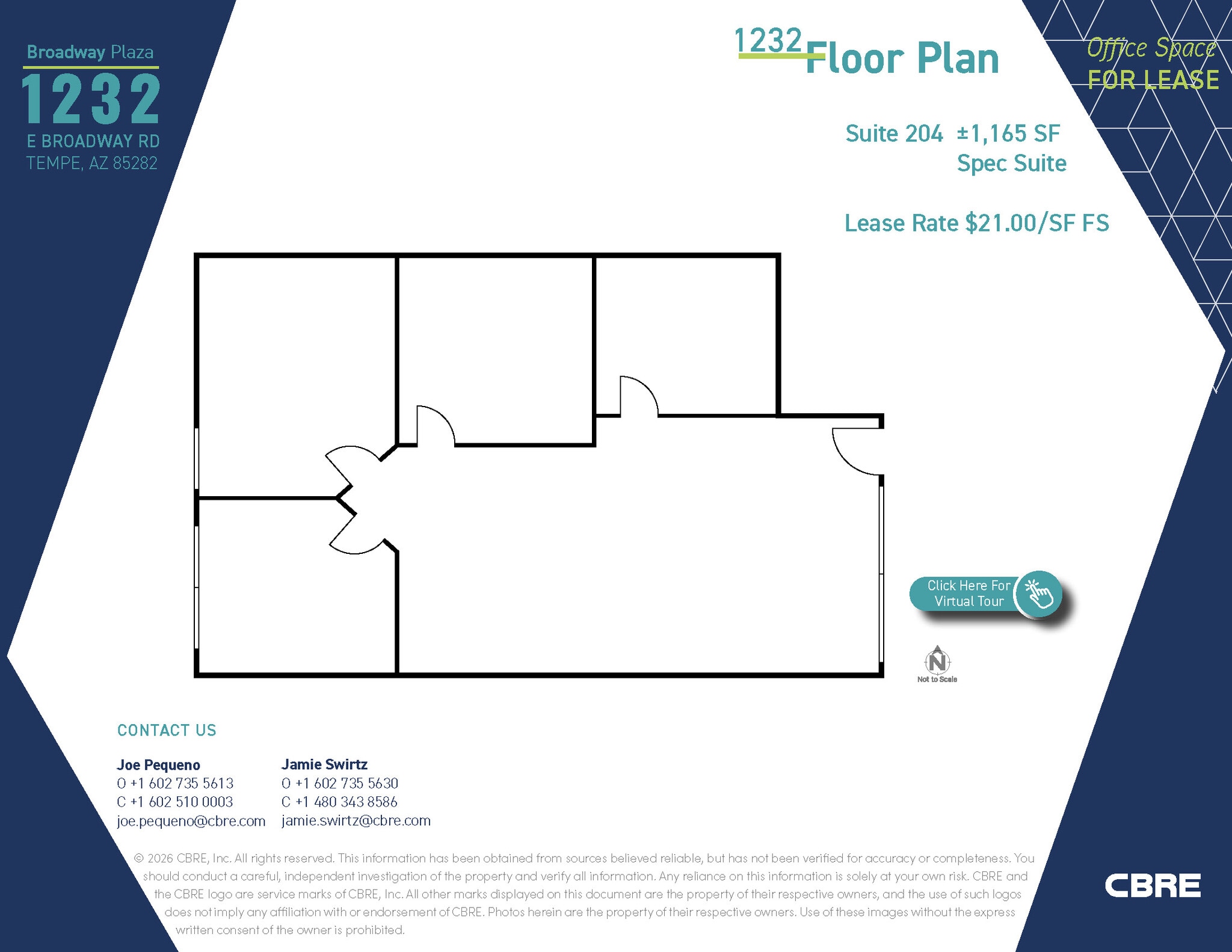 1232 E Broadway Rd, Tempe, AZ for lease Floor Plan- Image 1 of 1