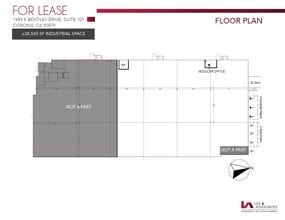 1493 E Bentley Dr, Corona, CA for lease Floor Plan- Image 1 of 1