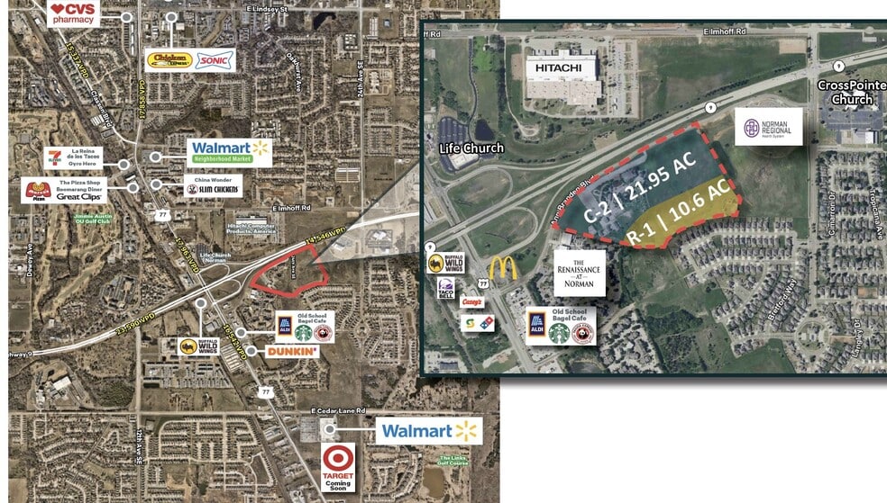 1800 & 1900 Ann Branden Blvd, Norman, OK for sale - Aerial - Image 3 of 3