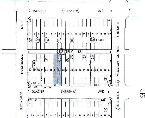 4422 Glacier Ave, San Diego, CA for lease - Plat Map - Image 2 of 5
